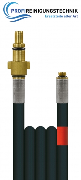 Rohrreinigungsleitung "Polya" ohne Düse / Schlauch aus Kunststoff mit einer Gewebeeinlage / Nennweite 5 / 120 Bar / 20 °C / Stecknippel : AG "mit O-Ring" - KW : 1/8"